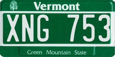 VT license plate XNG753