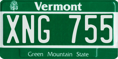 VT license plate XNG755
