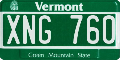 VT license plate XNG760