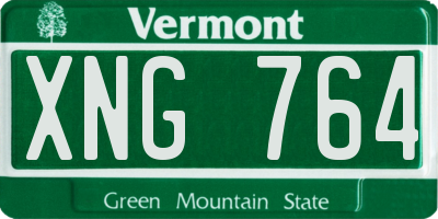 VT license plate XNG764