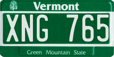 VT license plate XNG765