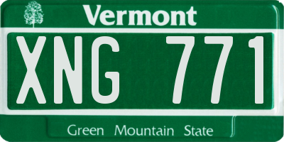 VT license plate XNG771