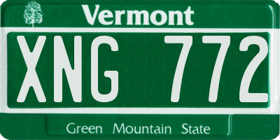 VT license plate XNG772