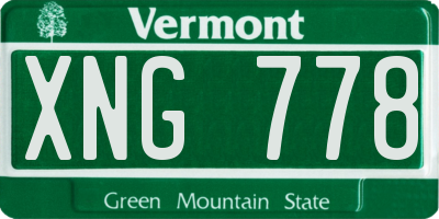 VT license plate XNG778