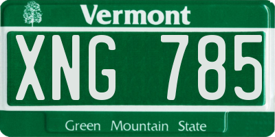 VT license plate XNG785
