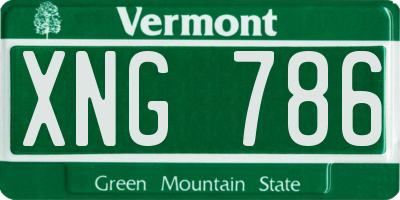 VT license plate XNG786