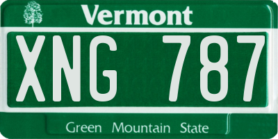 VT license plate XNG787
