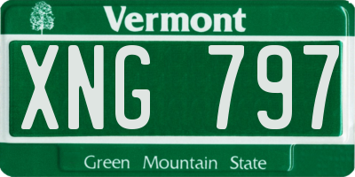 VT license plate XNG797