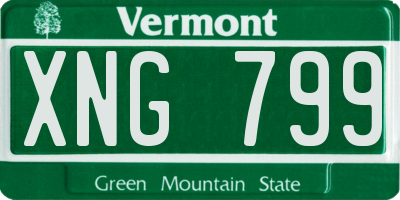 VT license plate XNG799
