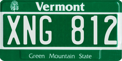 VT license plate XNG812