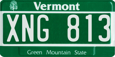 VT license plate XNG813