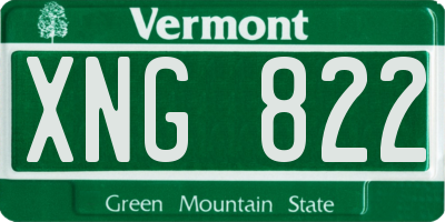 VT license plate XNG822