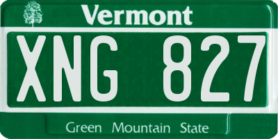 VT license plate XNG827