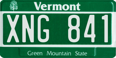 VT license plate XNG841