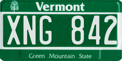 VT license plate XNG842