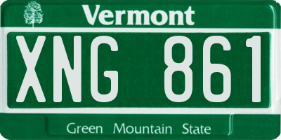VT license plate XNG861