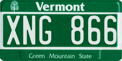 VT license plate XNG866