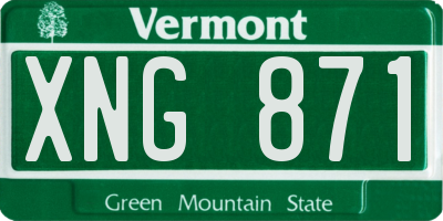 VT license plate XNG871