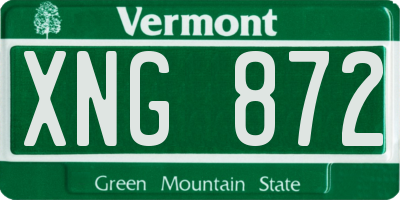 VT license plate XNG872