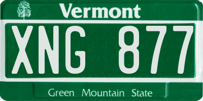 VT license plate XNG877