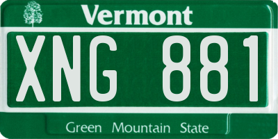 VT license plate XNG881