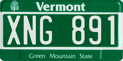 VT license plate XNG891