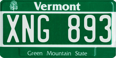 VT license plate XNG893