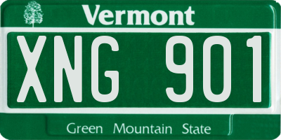 VT license plate XNG901