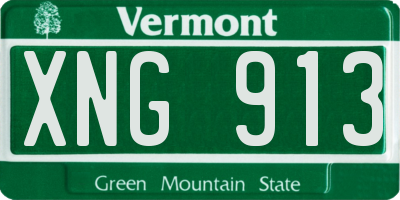 VT license plate XNG913
