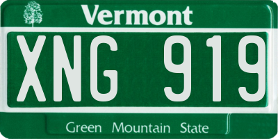 VT license plate XNG919