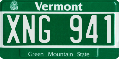 VT license plate XNG941