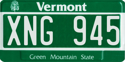 VT license plate XNG945