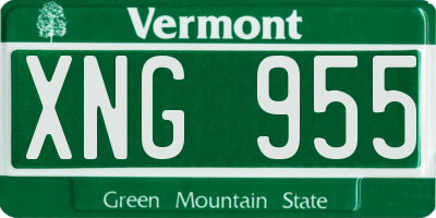 VT license plate XNG955