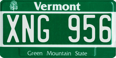 VT license plate XNG956