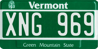 VT license plate XNG969