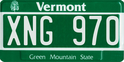 VT license plate XNG970