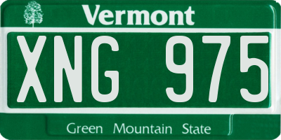 VT license plate XNG975