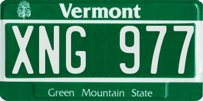 VT license plate XNG977