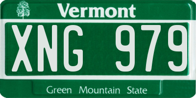 VT license plate XNG979