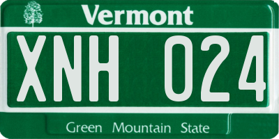 VT license plate XNH024