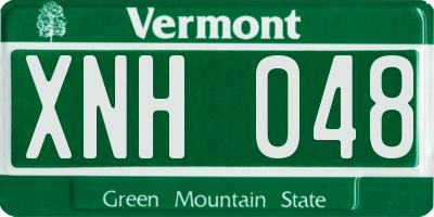 VT license plate XNH048