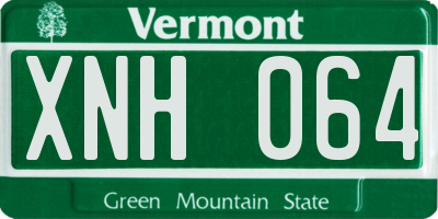 VT license plate XNH064