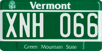 VT license plate XNH066