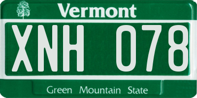 VT license plate XNH078