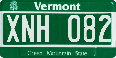 VT license plate XNH082