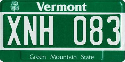 VT license plate XNH083