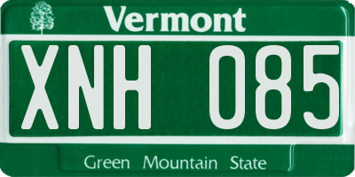 VT license plate XNH085