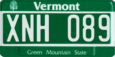 VT license plate XNH089