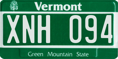VT license plate XNH094