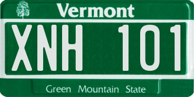 VT license plate XNH101
